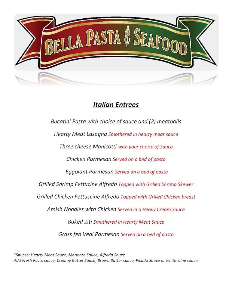 Bella Pasta & Seafood Menu image 4